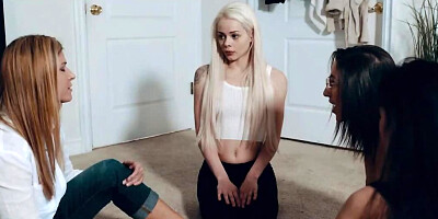 Girls like to spend time together but it turns in lesbian action