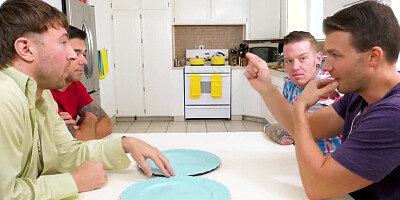 Latina gal impresses her friends with blowjob orgy