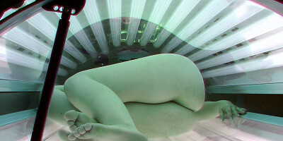Hidden Camera in Public Tanning Bed