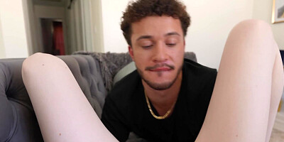 Hazel Moore and Apollo Banks in POV-style oral video