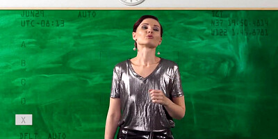 Guy sees through teacher's clothes in special glasses