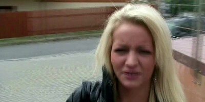Tight horny blond chick gets morning surprise