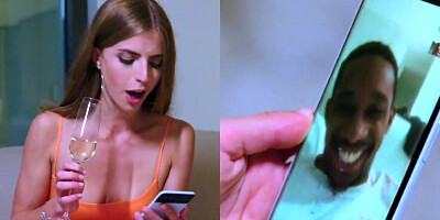 Slender white minx analyzed by a new black friend