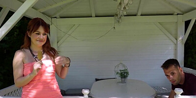 Balls deep fucking with a redheaded beauty who needs D