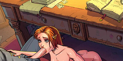 Ginny Weasly Sucks Off the Headmaster - Harry Potter - Innocent Witches - Porn Gameplay