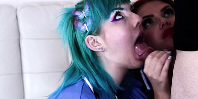 Luring miss's creampie eating dirt