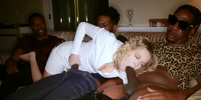 You won't believe your luck with this BBC gangbang sesh