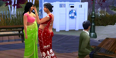 Hindi version - Desi young boy fucked Laxmi Aunty in shower - Wickedwhims