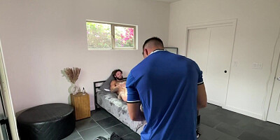 Hercules Tatted Hunk DESTROYS tiny tatted latina tight puss.