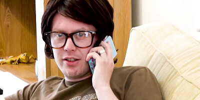 Blowjob clip with slutty Carli from Nerd Pervert