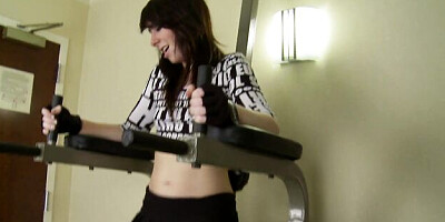 Winsome Dakota's small tits trailer