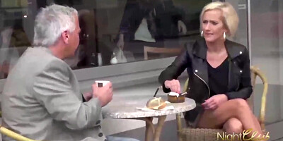 Cock satisfies big-boobied mature's rear