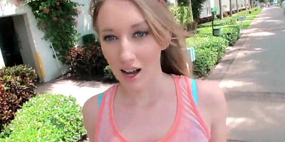 Riley Reynolds shows off ass and stuffed