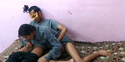 Adorable Indian babe is fucked by a long-haired masked dude