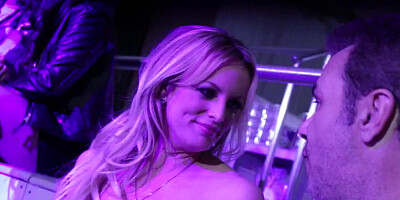 Limousine blowjob from a gorgeous blonde milf babe
