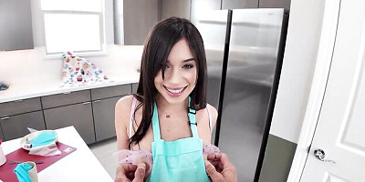 Astonishing POV pound with a young and skinny chick Aria Valencia