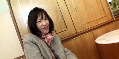 Asian brunette with hairy pussy fucked in the doggy style and creampied