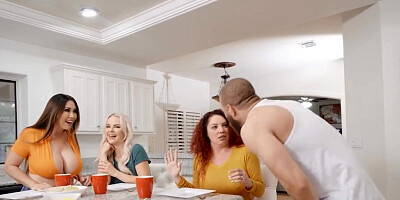 Threesome pleasure with two girls who need hard dick