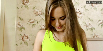 Insatiable girlie, at virgin orgasm action