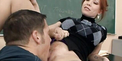 Redhead with big boobs Brittany O'Connell likes dick-riding so much