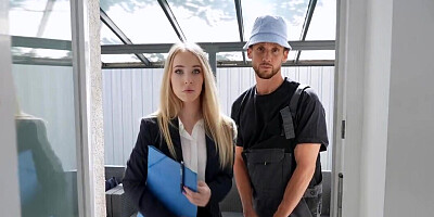 Dude watches his beloved blonde girl get silly fucked