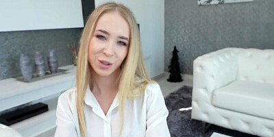 Dude watches his beloved blonde girl get silly fucked