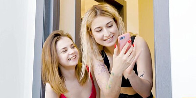 Rosy Bella and Iris's asslick clip