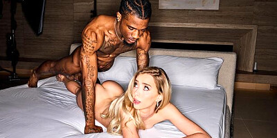 Mysterious Haley's straight hair porn