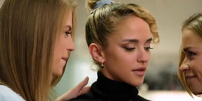 Three blonde women are enjoying and cumming in FFF