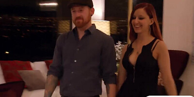 Swinging couples enjoying erotic games in Playboy mansion