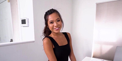 Cute Asian teen Vina Sky receives a tip from Tony Rubino