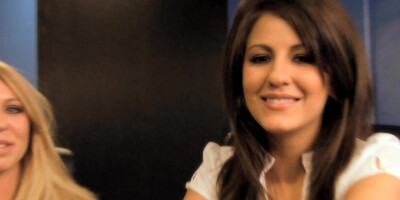 Lesbos Penetrate Deep Into Each Others' Sticky Snatches With Hard Acrylic And Metal Vibrating Dildos