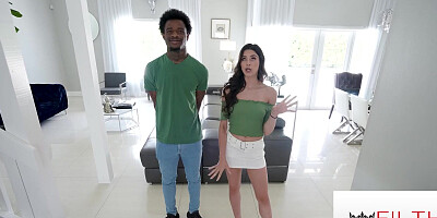 FilthyTaboo - Hungry For Cock Brunette Stepsister Rides My Dick Hard