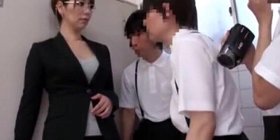 Asian Japanese Teacher Fucked By Students In School WC