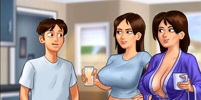 Summertime Saga Part 14 - He Loves Lesbian Porn