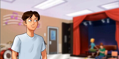 Summertime Saga Part 14 - He Loves Lesbian Porn