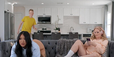 Hot big Asian ass featured in a hardcore threesome movie