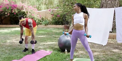 Good-looking Olivia's workout scene