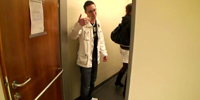 Public restroom fuck with sexy chick