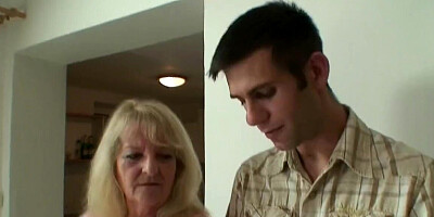 Nasty old mommy is going to get fucked by teen dick