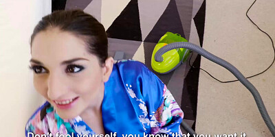 Spanish Babe Seduces Salesman
