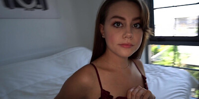 Brunette chick Selena Love is being fucked in tha pretty face