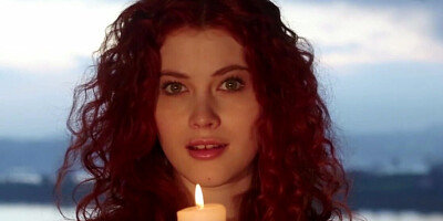 Perfect redhead with a banging body is orgasming and loving it