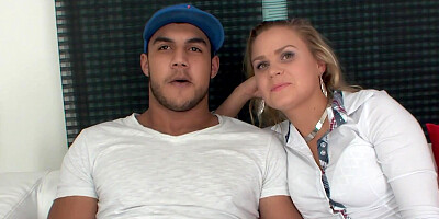 Blonde Barra Brass Anally Fucked and Creampied as Her Cuckold Looks On