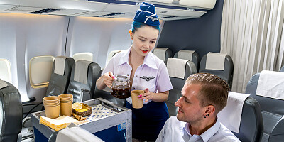 Group fucking on the plane with the hottest Euro girls