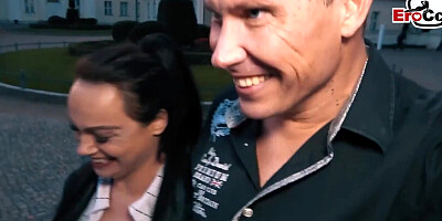 Mature German milf picked up and fucked on the street at night