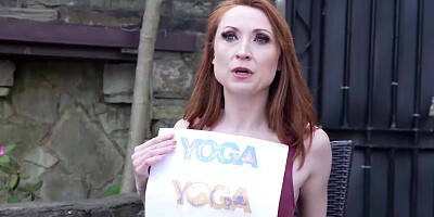 Lily working out with a young yoga lover before sex