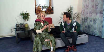 Old grandma getting fucked in a taboo scene with GAPE