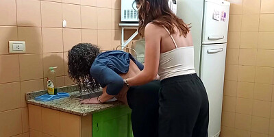 Horny in the kitchen