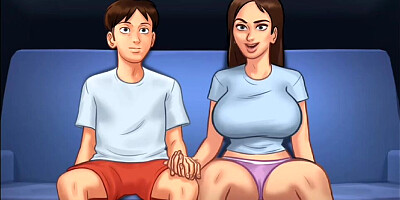 Summertime Saga #76 - Fingering His Landlady in The Bathroom While Girlfriend is Next Room